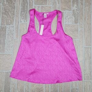 Victoria Secret VS Pink Racerback Tank Top Women's Sz Medium Logo